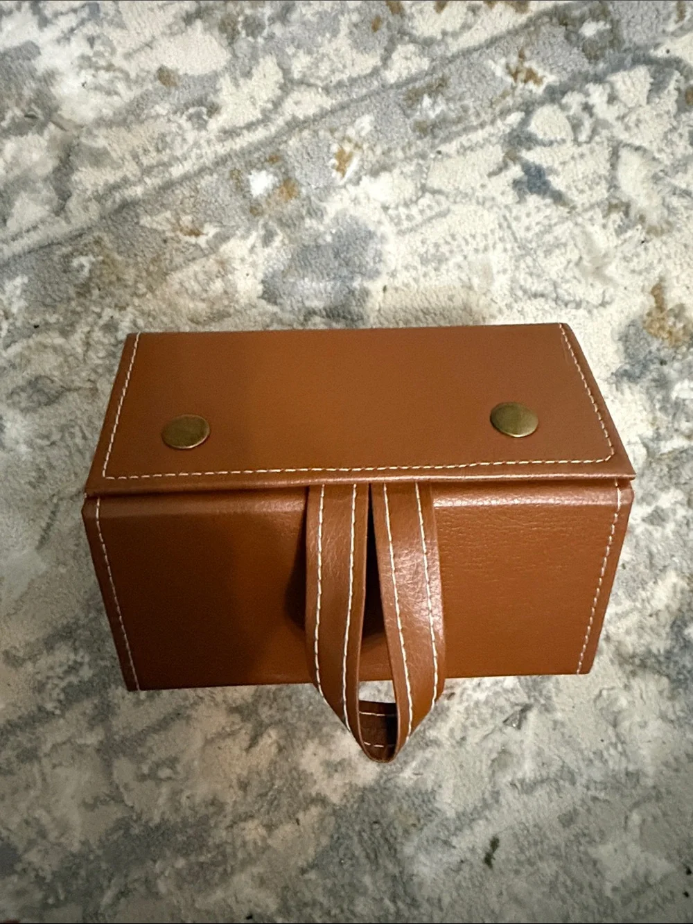 Gray glasses/sunglasses Hanging Storage Organizer with Brown Strap